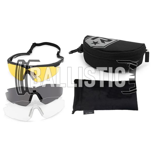 Revision Stingerhawk U.S. Military Kit Clear/Smoke/Yellow Lens, Black, Regular, Transparent, Smoky, Yellow, Goggles