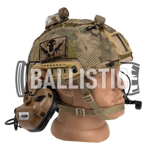 Earmor M32X Mark 3 DualCom MilPro Tactical Headsets with ARC rail adapter, Coyote Brown, Підшоломні; З адаптерами, 22, Dual