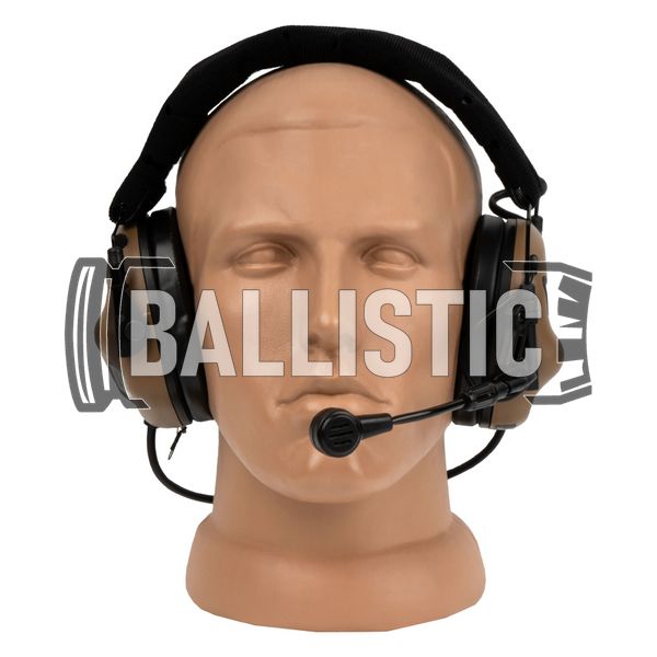 Earmor M32X Mark 3 DualCom MilPro Tactical Headsets with ARC rail adapter, Coyote Brown, Підшоломні; З адаптерами, 22, Dual