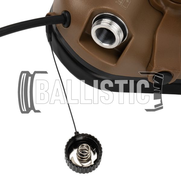 Earmor M32X Mark 3 DualCom MilPro Tactical Headsets with ARC rail adapter, Coyote Brown, Підшоломні; З адаптерами, 22, Dual