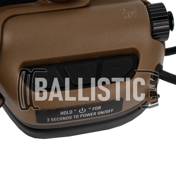 Earmor M32X Mark 3 DualCom MilPro Tactical Headsets with ARC rail adapter, Coyote Brown, Підшоломні; З адаптерами, 22, Dual