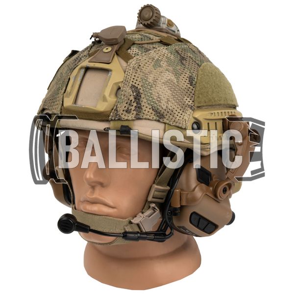 Earmor M32X Mark 3 DualCom MilPro Tactical Headsets with ARC rail adapter, Coyote Brown, Підшоломні; З адаптерами, 22, Dual