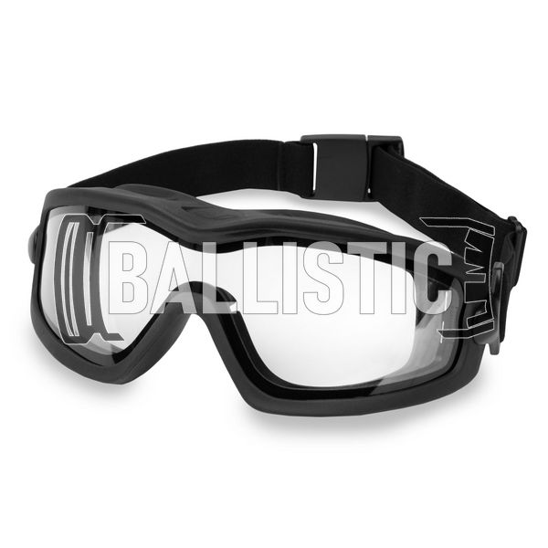 Pyramex V2G-Plus Safety Goggles, Black, Transparent, Mask