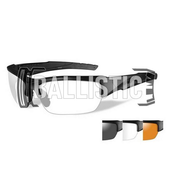 Wiley-X Valor Smoke/Clear/Light Rust Glasses, Black, Amberж, Transparent, Smoky, Goggles