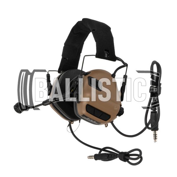 Earmor M32X Mark 3 DualCom MilPro Tactical Headsets with ARC rail adapter, Coyote Brown, Підшоломні; З адаптерами, 22, Dual