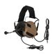 Earmor M32X Mark 3 DualCom MilPro Tactical Headsets with ARC rail adapter, Coyote Brown, Підшоломні; З адаптерами, 22, Dual