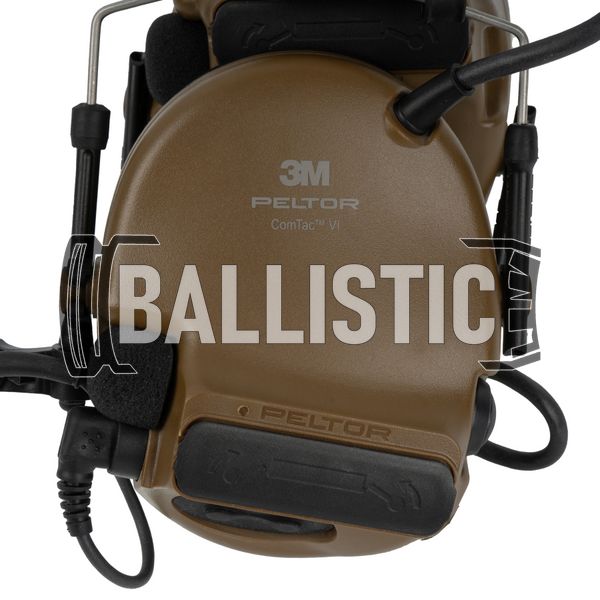 Peltor ComTac VI Active Headset, Coyote Brown, Headband, 20, 2xAAA, Comtac VI