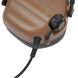 Earmor M31H Headset with Helmet Rail Adapters, Coyote Brown, With adapters, 22, 2xAAA, Active