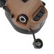 Earmor M31H Headset with Helmet Rail Adapters, Coyote Brown, With adapters, 22, 2xAAA, Active