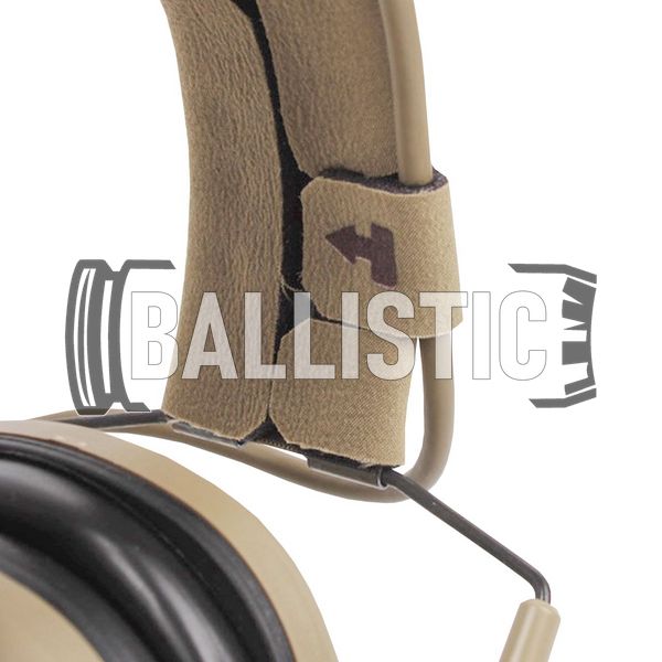 Ops-Core AMP Communication Headset Fixed Downlead, Tan, 22, Single