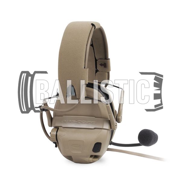 Ops-Core AMP Communication Headset Fixed Downlead, Tan, 22, Single