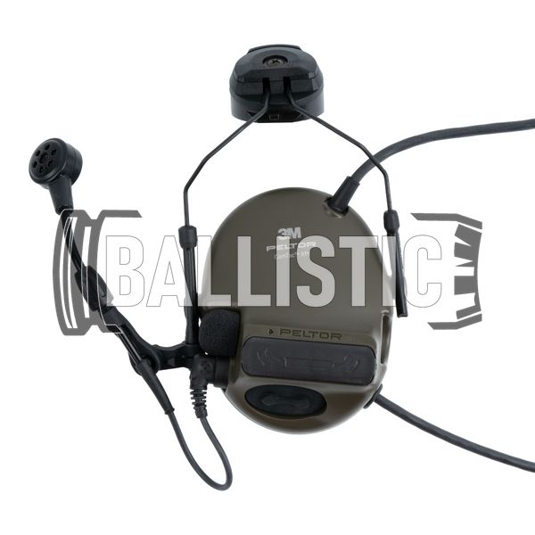 3M Peltor Comtac XPI Headset with Helmet Rail Mounts, Olive, With adapters, NATO J11, 25, 2xAAA, Comtac XPI