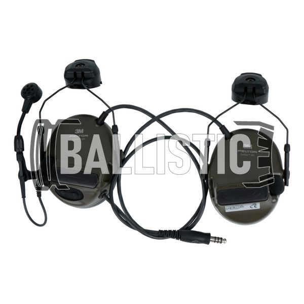 3M Peltor Comtac XPI Headset with Helmet Rail Mounts, Olive, With adapters, NATO J11, 25, 2xAAA, Comtac XPI