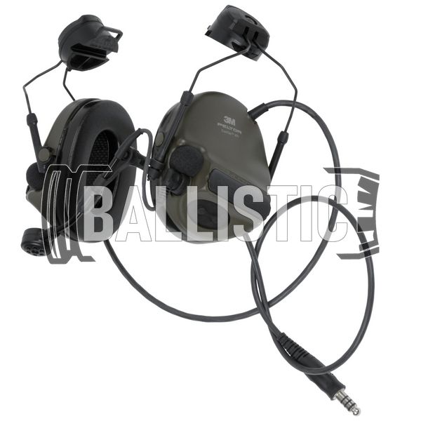 3M Peltor Comtac XPI Headset with Helmet Rail Mounts, Olive, With adapters, NATO J11, 25, 2xAAA, Comtac XPI