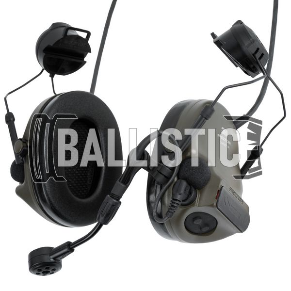 3M Peltor Comtac XPI Headset with Helmet Rail Mounts, Olive, With adapters, NATO J11, 25, 2xAAA, Comtac XPI